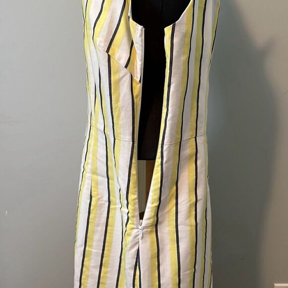 NWT Cupcakes and Cashmere Women's Yellow Marguerite Stripes Sheath Dress Size 10 - Picture 3 of 9